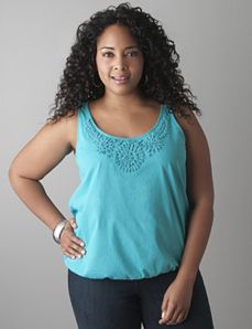 Chiffon accent tank by Lane Bryant
