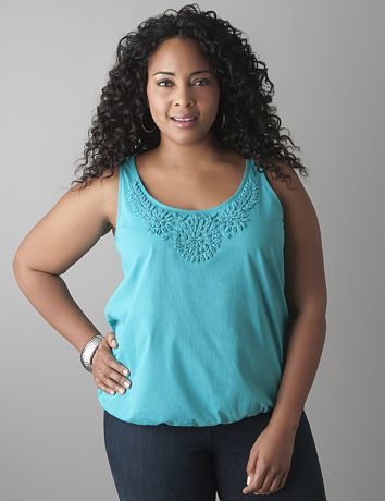 Chiffon accent tank by Lane Bryant