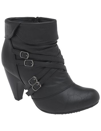 Multi buckle ankle boot by Lane Bryant