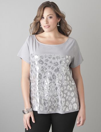 Animal sequin tee by Lane Bryant