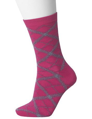 Argyle & solid 2-pair sock duo by Lane Bryant