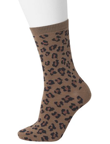 Animal print crew sock duo by Lane Bryant