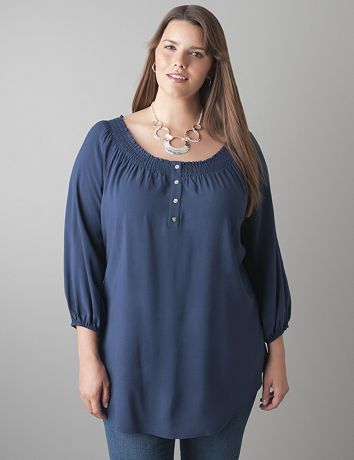 Peasant blouse tunic by Lane Bryant