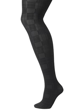 Plaid tights by Lane Bryant