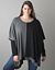 Colorblock poncho by Lane Bryant