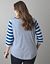 Mixed stripe henley top by Lane Bryant