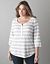 Mixed stripe henley top by Lane Bryant