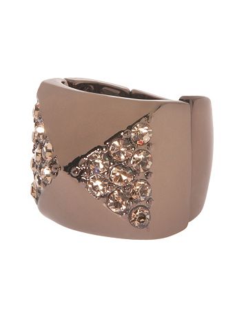 Rhinestone pyramid stretch ring by Lane Bryant