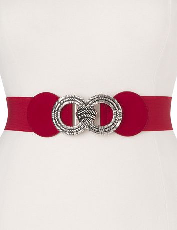 Knotted buckle stretch belt by Lane Bryant