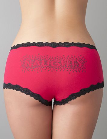 Naughty cotton boyshort panty by Cacique