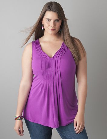 Pleated tank by Lane Bryant