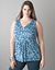 Pleated print tank by Lane Bryant