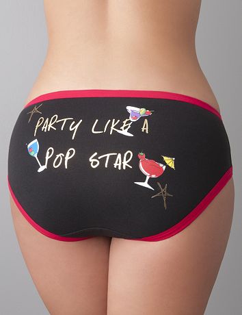 Pop Star cotton hipster panty by Cacique