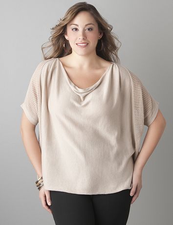 Drop stitch dolman sweater by Lane Bryant