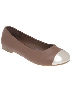 Cap toe ballet flat by Lane Bryant