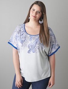 Paisley dolman top by Lane Bryant
