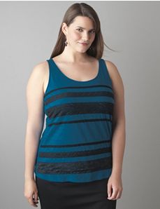 Lace stripe tank