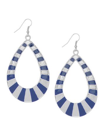 Striped teardrop earrings by Lane Bryant