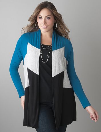 Colorblock knit overpiece by Lane Bryant