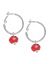 Mini hoop earrings with bead by Lane Bryant