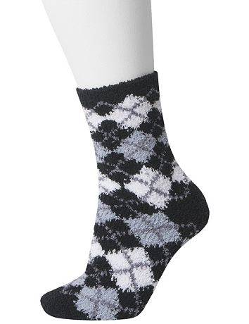 Argyle cozy sock 2-pair duo by Lane Bryant
