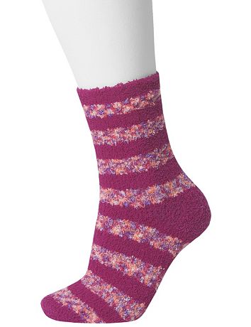 Striped cozy sock 2-pair duo by Lane Bryant