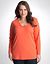 Long sleeve V-neck tee by Lane Bryant