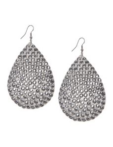 Rhinestone teardrop earrings by Lane Bryant