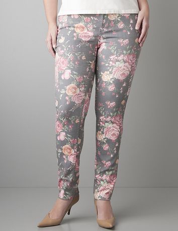 Plus Size Floral Skinny Jean by Lane Bryant
