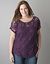 Short sleeve lace tee by Lane Bryant