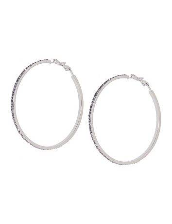 Cubic Zirconium Hoop Earrings by Lane Bryant