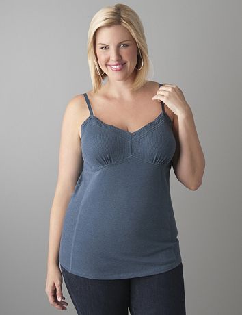 Plus Size Ribbed Cami by Lane Bryant
