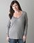 Lace trim long sleeve tee by Lane Bryant