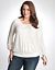 Plus Size Metallic Peasant Top by Lane Bryant