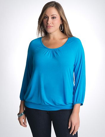 Plus Size Peasant Top by Lane Bryant