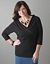 Full Figure V Neck Cross Front Top with T3