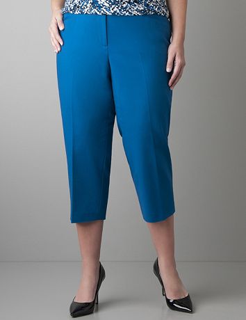Woven cotton capri by Lane Bryant