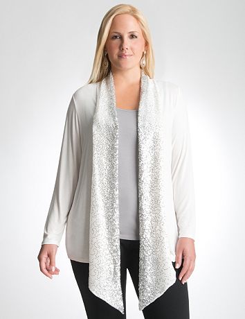 Full Figure Sequin Cardigan by Lane Bryant