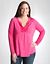 Plus Size Sequin Henley Top by Lane Bryant