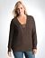 V-neck dolman sweater