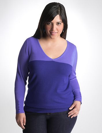 Plus Size Colorblock Sweater by Lane Bryant