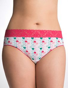 Sassy lace waist hipster panty