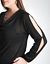 Split sleeve shimmer sweater