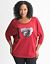 Plus Size Sequin Heart Dolman Top by Lane Bryant