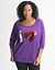 Plus Size Sequin Heart Dolman Top by Lane Bryant