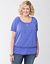 Full Figure Embroidered Peasant Peplum Top