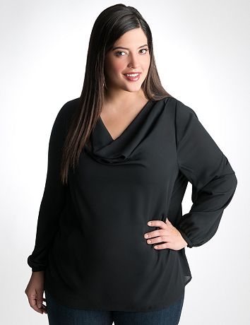 Plus Size Drape Blouse by Lane Bryant