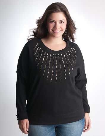 Embellished French terry shirt by Seven7