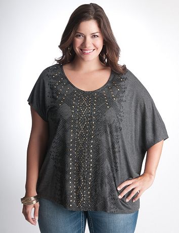 Asymmetric snake tee by Seven7