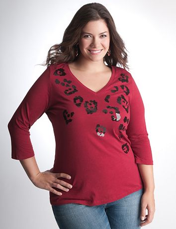 Full Figure Sequin animal tee by Seven7